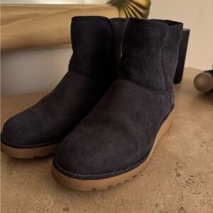 UGG Women's Navy Suede Ankle Boots